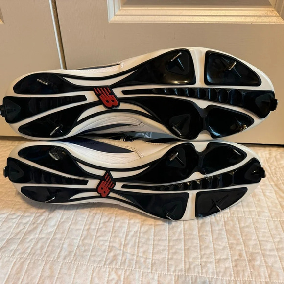 New Balance Men’s 4040 Low Metal Baseball Cleat Blue White Sz 16 - Picture 5 of 9